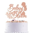 Glittery Baby in Bloom Cake Topper It's a Girl Cake Decoration for