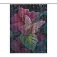 thumbnail image 1 of Glittery Butterfly Rests Hibiscus Flower Garden Cloth Fabric Bathroom Decor Set with Hooks, 1 of 7