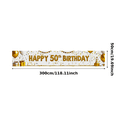 thumbnail image 1 of Glittery Gold Happy 50th Birthday Banner Background Party Decoration Photo Backdrop for Birthday Party Celebrations Photography Props Supplies, 1 of 6