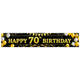 thumbnail image 1 of Glittery Golden Happy 70th Birthday Banner with Balloons Streamers and Stars Background Decoration for Birthday Party Celebrations Photography Props Party Supplies, 1 of 7