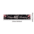 thumbnail image 1 of Glittery Happy 40th Birthday Banner with Heart Balloon Star Elements Party Supplies Photography Props Birthday Decoration Backdrop Background Decor, 1 of 7