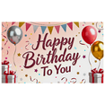 thumbnail image 1 of Glittery Happy Birthday To You Banner with Balloon Star Elements Backdrop for Birthday Party Photography Props Decorations Party Supplies, 1 of 8