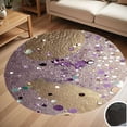 thumbnail image 1 of Glittery Marble Texture Round Carpet Living Room Bedroom Home Decoration Coffee Table Mat Lounge Rug Chair Mats, 1 of 5