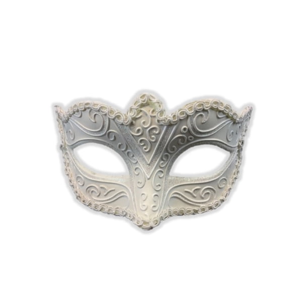 Glittery Snow White Half Eye Mask Masquerade Costume Accessory