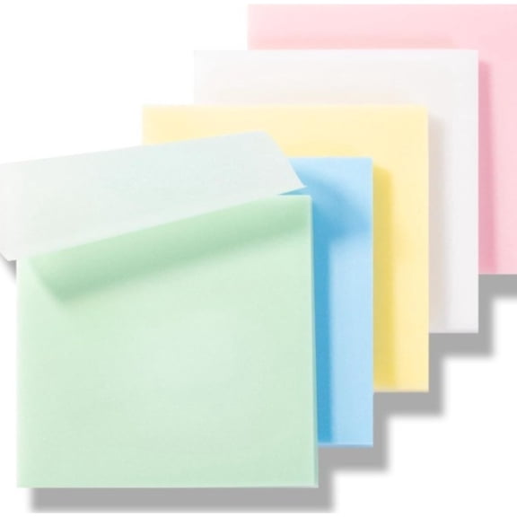 Glittery Sticky Notes, Transparent Glitter Sticky Notes 3x3 Inch Clear Pads 5/12Pack