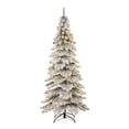thumbnail image 1 of Glitz Design Glitzhome 7.5ft Pre-Lit Flocked Layered Spruce Artificial Christmas Tree with 350 Warm, 1 of 9