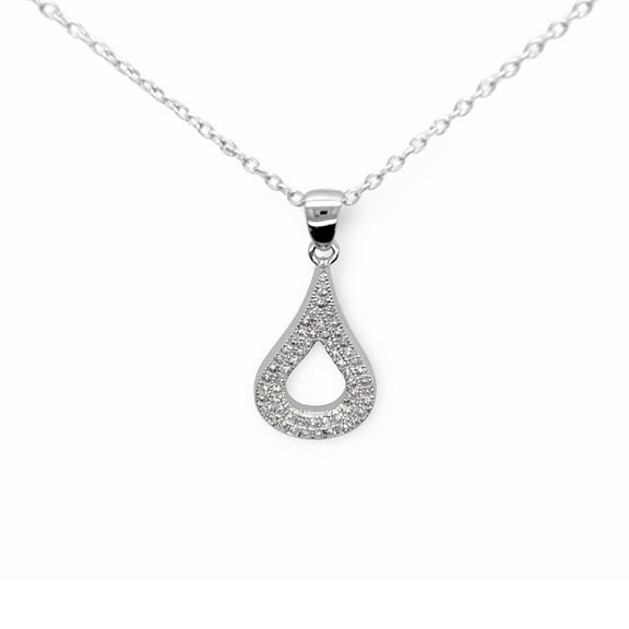 Glitz Design Tear Drop Shape Pendant