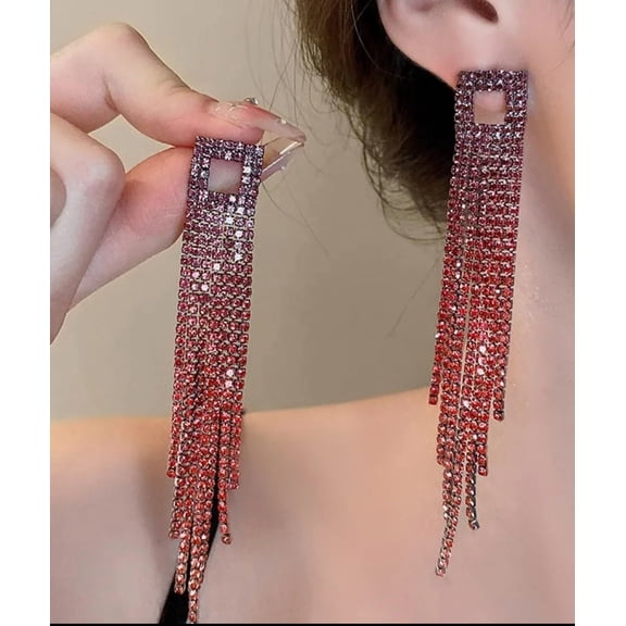 RubyLee Elegance Tassel Earrings, Stainless Steel, 2 Count per Pack