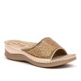 thumbnail image 1 of Glitz Slide Slipper with a Padded Foot Bed, Gold - Size 38, 1 of 1
