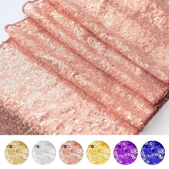 Glitz Wedding Sequin Table Runner Cloth 108in for Party Banquet