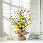 Glitzhome 18"H Easter Egg Table Tree Decor Wall Hanging Decor