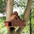 thumbnail image 1 of Glitzhome  20.75"W Extra-Large Farmhouse Rustic Wood Barn Birdhouse - 20.75" W x 14.96" H x 8.27" D, 1 of 5
