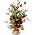 thumbnail image 1 of Glitzhome 20 in. Christmas Floral Table Tree Decor, 1 of 5