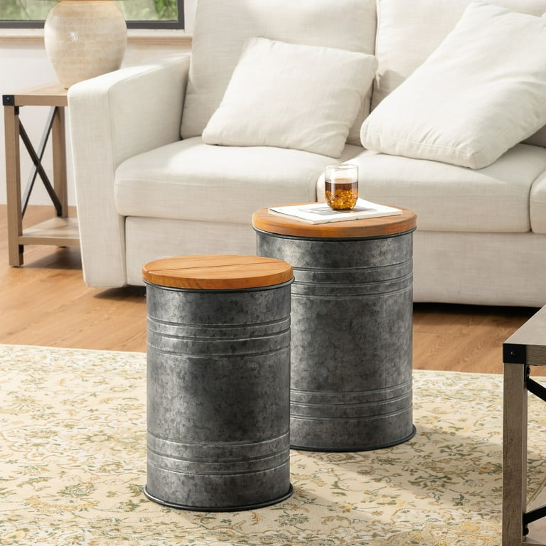Glitzhome rustic storage bins discount