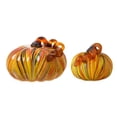 thumbnail image 1 of Glitzhome  Fall Multi Striped Handblown Glass Pumpkins for Thanksgiving A & B Set, 1 of 5