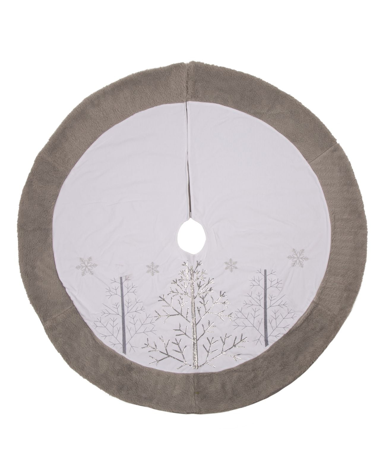 Glitzhome Fleece Christmas Tree Skirt