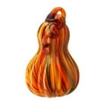 thumbnail image 1 of Glitzhome  Handblown Multi Striped Fall Glass Pumpkins for Thanksgiving A, 1 of 5