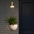 thumbnail image 1 of Glitzhome Plant Hangers 10.25" Round Resin Solar Lighted Hanging Orchid Pots Basket Planter Decorative Hanging Planter, 1 of 7