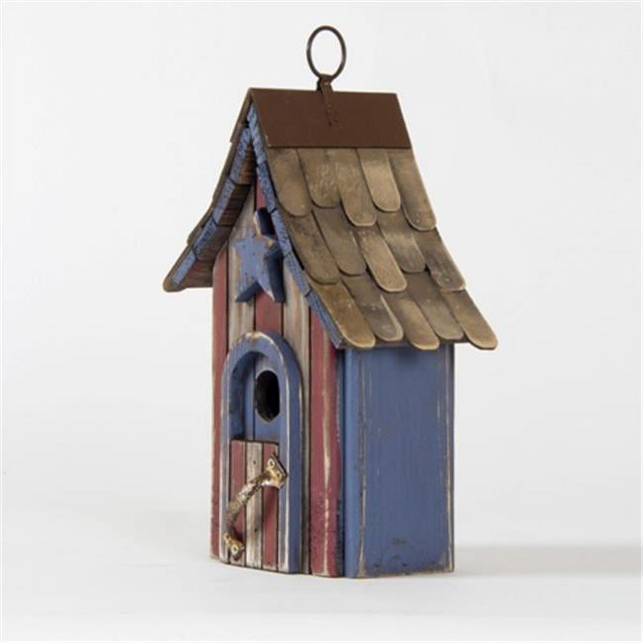 Glitzhome Rustic Garden Distressed Wooden Decorative Birdhouse Wall Hanging