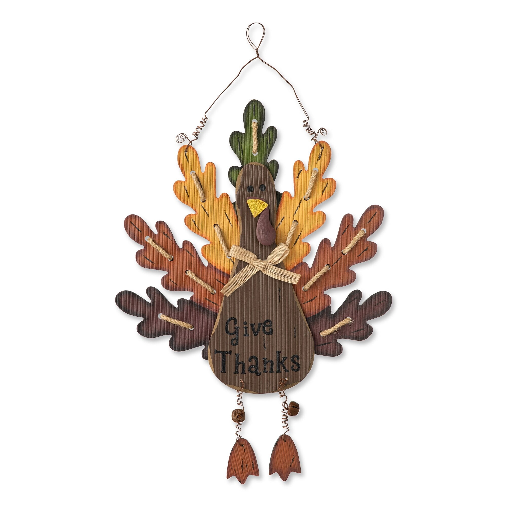 Glitzhome Thanksgiving Wooden Turkey Decor A, Wall Decor