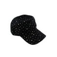 thumbnail image 1 of Glitzy Game Sequin Trim Baseball Cap  - Black, 1 of 3