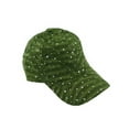 thumbnail image 1 of Glitzy Game Sequin Trim Baseball Cap  - Olive, 1 of 1