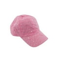 thumbnail image 1 of Glitzy Game Sequin Trim Baseball Cap  - Pink, 1 of 3