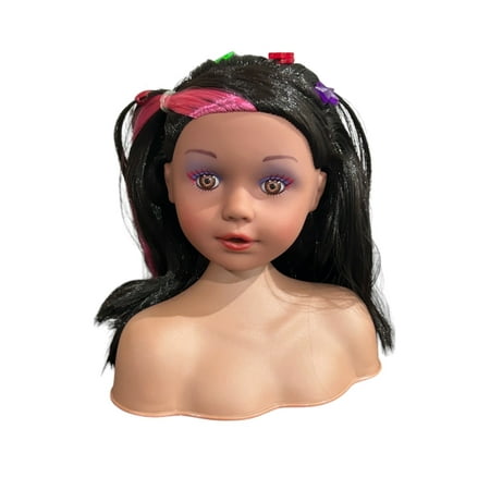 Glitzy Girl Styling Head with 50 Accessories for Hair and Makeup Play