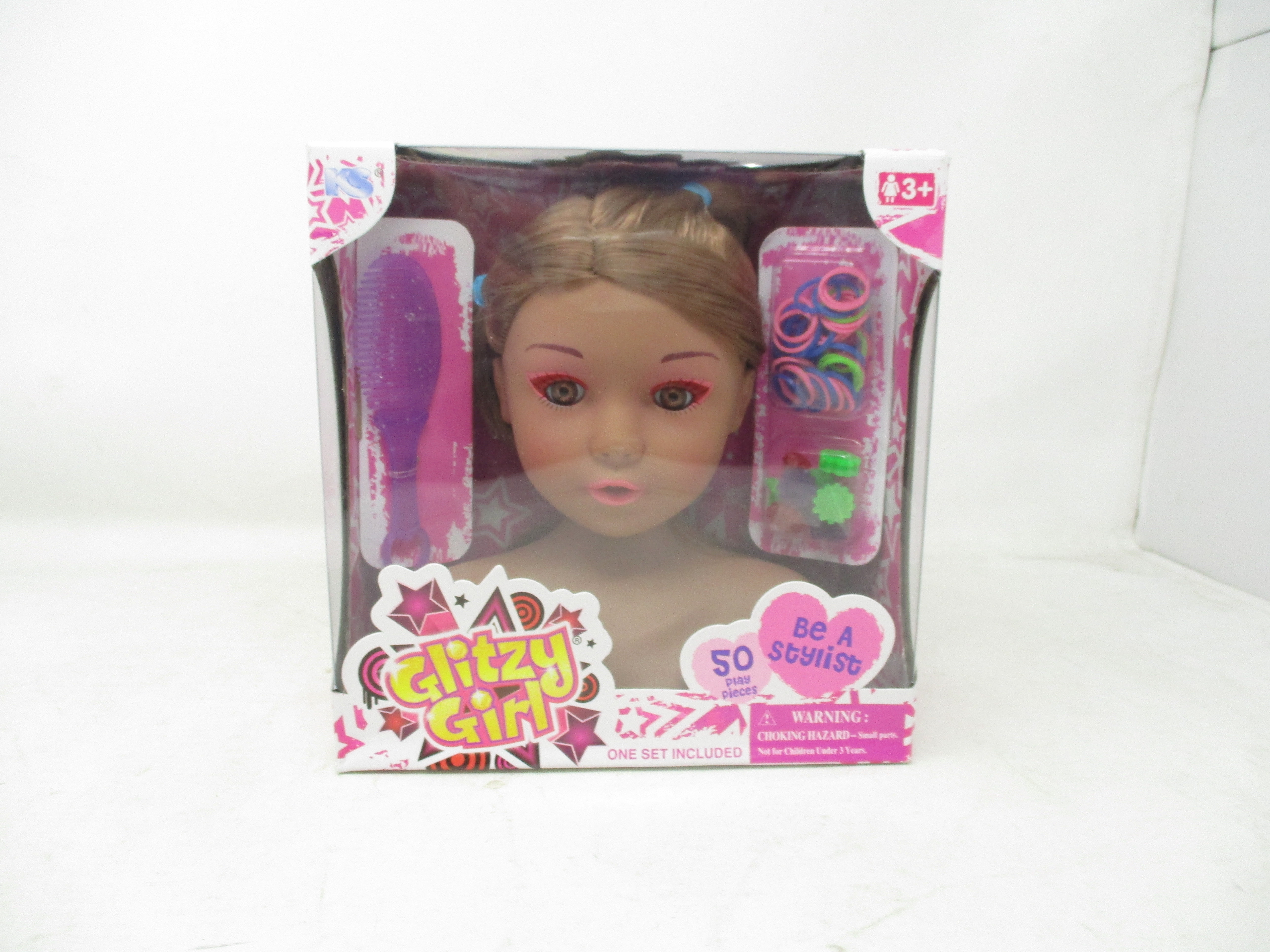 Glitzy Girl Small Styling Head 50 Play Pieces