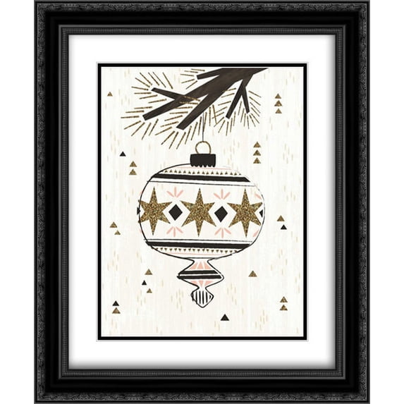 Glitzy Ornament III 2x Matted 20x24 Black Ornate Framed Art Print by A Fresh Bunch