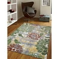 thumbnail image 1 of Glitzy Rugs  10 x 13 ft. Machine Woven Heatset Polypropylene Floral Rectangle Area Rug, Beige & Green, 1 of 1