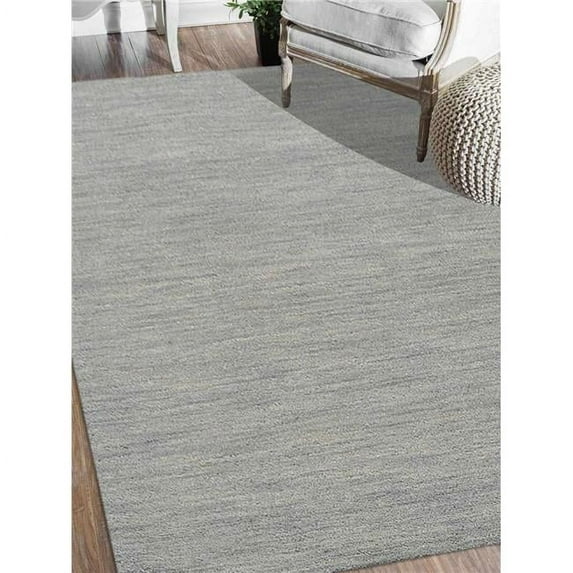 Glitzy Rugs 3 x 5 ft. Hand Knotted Gabbeh Wool Solid Rectangle Area Rug - Light Blue
