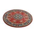 thumbnail image 1 of Glitzy Rugs  6 x 6 ft. Hand Tufted Wool Round Area Rug - Oriental Blue - 6 x 6 ft., 1 of 1