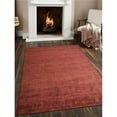 thumbnail image 1 of Glitzy Rugs  6 x 9 ft. Hand Knotted Gabbeh Silk Mix Solid Rectangle Area Rug - Red & Gold, 1 of 1