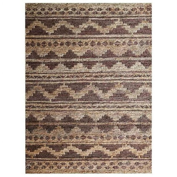 Glitzy Rugs 6 x 9 ft. Sumak Jute with Eco-friendly Hand Knotted Rug, Brown Beige