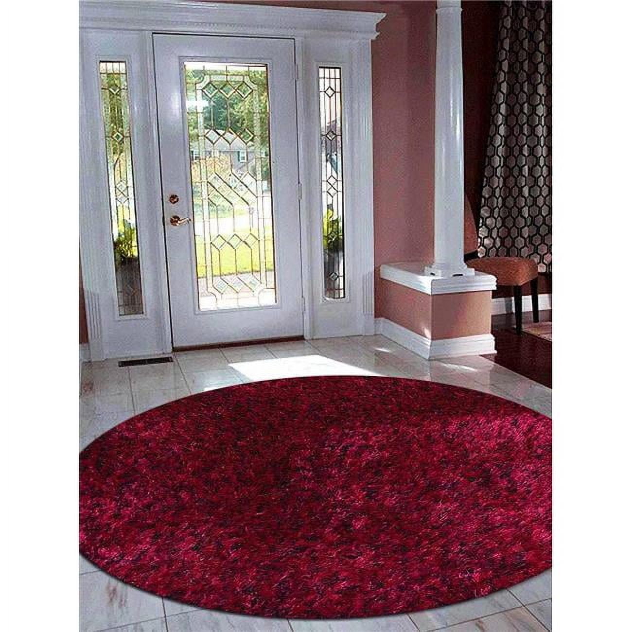 Glitzy Rugs 8 x 8 ft. Hand Tufted Polyester Round Shag Area Rug ...