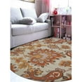 thumbnail image 1 of Glitzy Rugs  8 x 8 ft. Hand Tufted Wool Floral Round Area Rug - Beige, 1 of 1