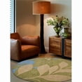 thumbnail image 1 of Glitzy Rugs  8 x 8 ft. Hand Tufted Wool Round Area Rug - Floral Green, 1 of 1