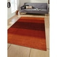 thumbnail image 1 of Glitzy Rugs  Hand Knotted Gabbeh Wool Contemporary Rectangle Area Rug - Orange & Red - 6 x 9 ft., 1 of 1