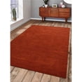 thumbnail image 1 of Glitzy Rugs  Hand Knotted Gabbeh Wool Solid Rectangle Area Rug - Light Red - 6 ft. 7 in. x 9 ft. 10 in., 1 of 1