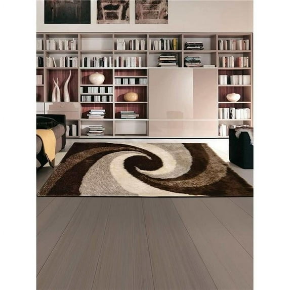 Glitzy Rugs Hand Tufted Shag Polyester 8 x 10 ft. Contemporary Area Rug, Multi Color