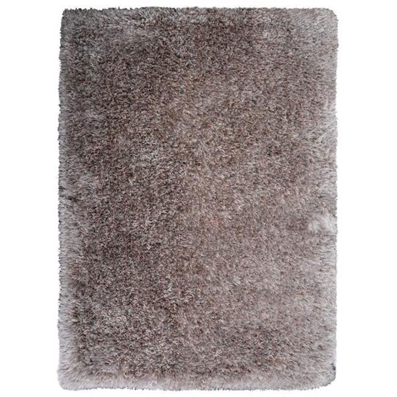Shag Polyester Rug Glitzy Rugs Hand Tufted Shag Solid Polyester Area Rug - Silver - 3 ft ...