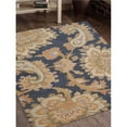 thumbnail image 1 of Glitzy Rugs  Hand Tufted Wool Floral Rectangle Area Rug - Charcoal - 5 x 8 ft., 1 of 1