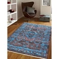 thumbnail image 1 of Glitzy Rugs  Machine Woven Crossweave Polyester Oriental Rectangle Area Rug - Brown - 3 ft. 11 in. x 5 ft. 10 in., 1 of 1