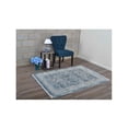thumbnail image 1 of Glitzy Rugs  Machine Woven Crossweave Polyester Oriental Rectangle Area Rug - Grey & Blue - 8 x 10 ft., 1 of 1