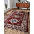 thumbnail image 1 of Glitzy Rugs UBSAF0116K2609A15 8 x 10 ft. Hand Knotted Afghan Wool & Silk Area Rug, Red Cream - Kazak, 1 of 1