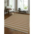 thumbnail image 1 of Glitzy Rugs UBSD00107F0912A70 6 ft. 7 in. x 9 ft. 10 in. Hand Woven Flat Weave Kilim Wool Contemporary Rectangle Area Rug, Cream & Gold, 1 of 1