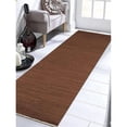 thumbnail image 1 of Glitzy Rugs UBSD00111H00X04G25 2 ft. 6 in. x 10 ft. Hand Woven Flat Weave Kilim Wool Runner Rug, Light Brown, 1 of 1