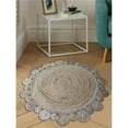 thumbnail image 1 of Glitzy Rugs UBSJ00001W0009B27 4 x 4 ft. Hand Woven Jute Eco-Friendly Oriental Round Area Rug, Cream, 1 of 1