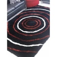 thumbnail image 1 of Glitzy Rugs UBSK00005T0200A15 8 x 10 ft. Hand Tufted Shag Polyester Geometric Rectangle Area Rug, Black & Multi Color, 1 of 1